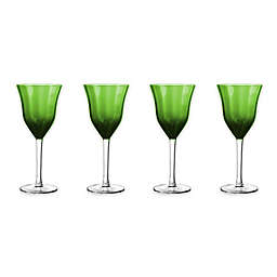 Qualia Meridian Green White Wine Glasses (Set of 4)