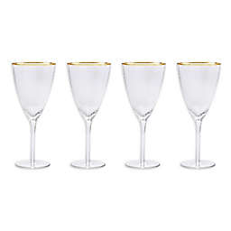 Qualia Glass Mirage Wine Glasses in Gold (Set of 4)