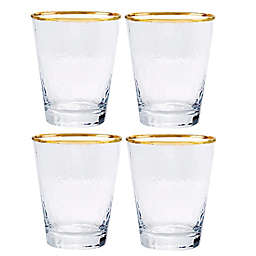 Qualia Glass Mirage Double Old Fashioned Glasses in Gold (Set of 4)