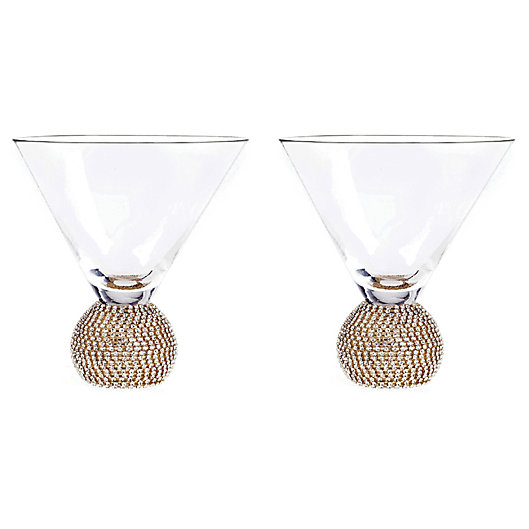 Alternate image 1 for Qualia Bling Martini Glasses (Set of 2)