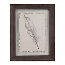 Bassett Mirror Company Feather Sketch III 23-Inch x 29-Inch Framed Wall Art