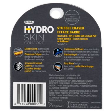 Schick&reg; Hydro Skin Comfort&trade; Stubble Eraser&trade; 4-Count Razor Cartridges. View a larger version of this product image.