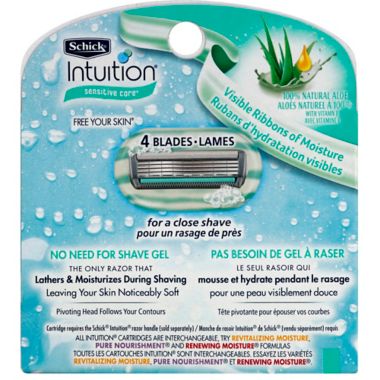 Schick&reg; Sensitive Care 4-Blade Cartridges. View a larger version of this product image.