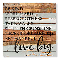 Sweet Bird & Co. "Be Kind" 30-Inch x 3-Inch Reclaimed Wood Wall Art in Natural