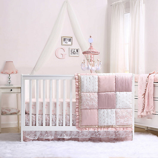 Alternate image 1 for The Peanutshell™ Grace 4-Piece Crib Bedding Set in Pink