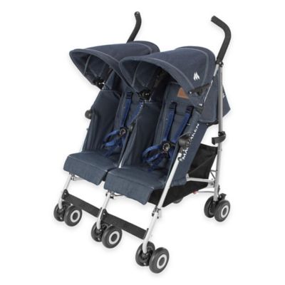 maclaren denim double stroller