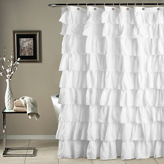 Ruffle Shower Curtain Bed Bath Beyond, Lush Decor Ruffle Diamond Shower Curtain