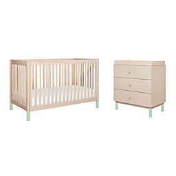 Babyletto Gelato 4-in-1 Convertible Crib and Dresser in Washed Natural/White