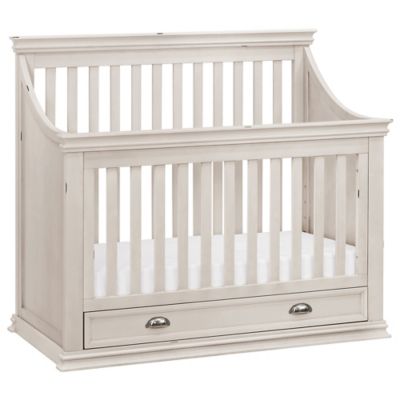 distressed white crib