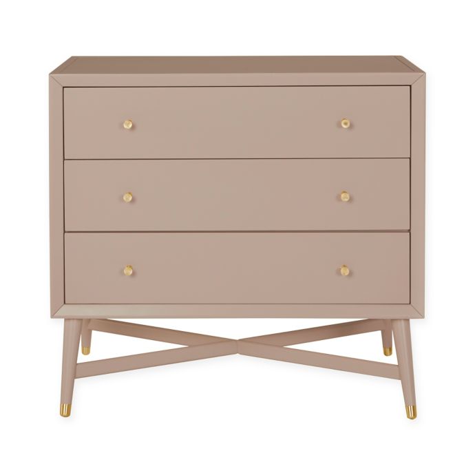 Dwellstudio Mid Century 3 Drawer Dresser In Fog Grey Bed Bath