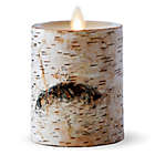 Alternate image 0 for Luminara&reg; Birch 4-Inch Real-Flame Effect Pillar Candle in Brown
