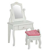 Olivia&#39;s Little World 18-Inch Doll Vanity Table and Stool Set in White
