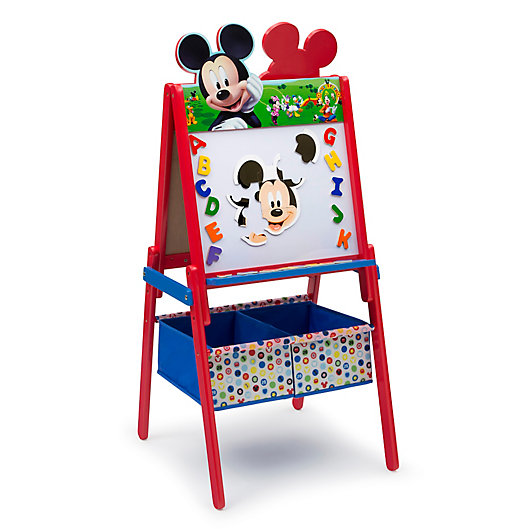 Alternate image 1 for Delta Children Disney® Mickey Mouse Wooden Activity Easel with Storage