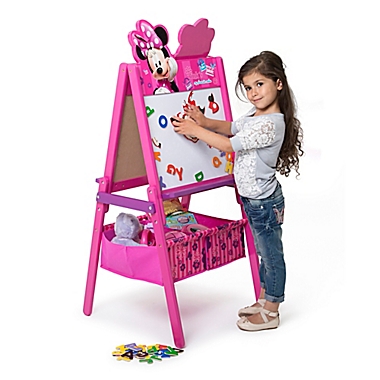 Delta Children Disney&reg; Minnie Mouse Wooden Activity Easel with Storage. View a larger version of this product image.