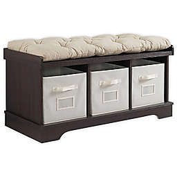 Forest Gate™ Entryway Storage Bench with Totes in Espresso