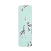 aden + anais&reg; Giraffe Swaddle Blanket in Mint