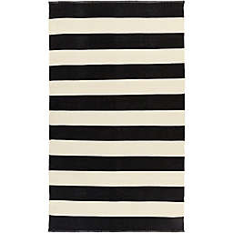 Surya Charon 5-Foot x 8-Foot Area Rug in Black/White