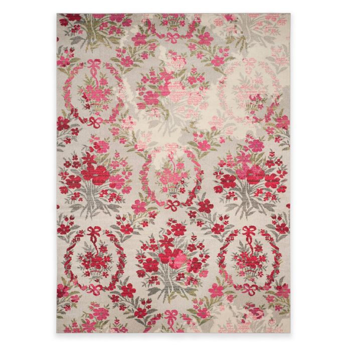 Safavieh Monaco Bouquet Area Rug in Ivory/Pink Bed Bath & Beyond