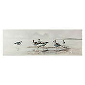 Zhejiang Wadou Creative Art Co. Sand Pipers Landscape 12-Inch x 36-Inch Embellished Canvas Wall Art