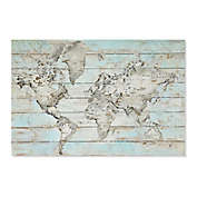World Map 31.5-Inch X 47.2-Inch Wood Wall Art