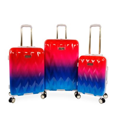 orange luggage set