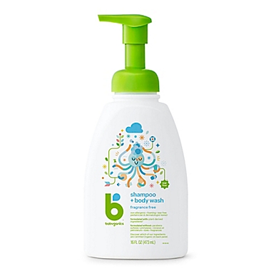 Babyganics&reg; 16 oz. Foaming Shampoo + Body Wash in Fragrance-Free. View a larger version of this product image.