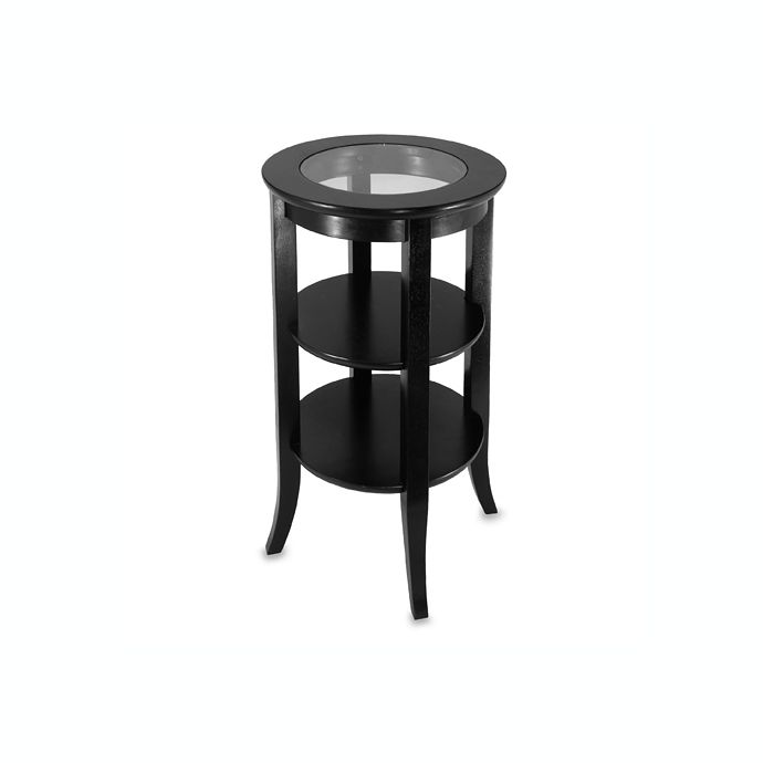 Round Telephone Table with Glass Top Bed Bath and Beyond Canada