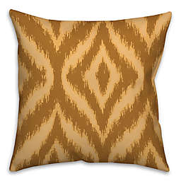 Ikat 16-Inch Square Throw Pillow in Brown/Cream