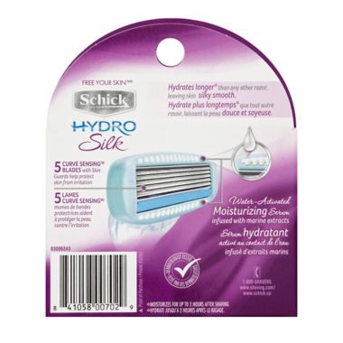 Schick&reg; 4-Pack Hydro Silk Razor Refill Cartridges. View a larger version of this product image.