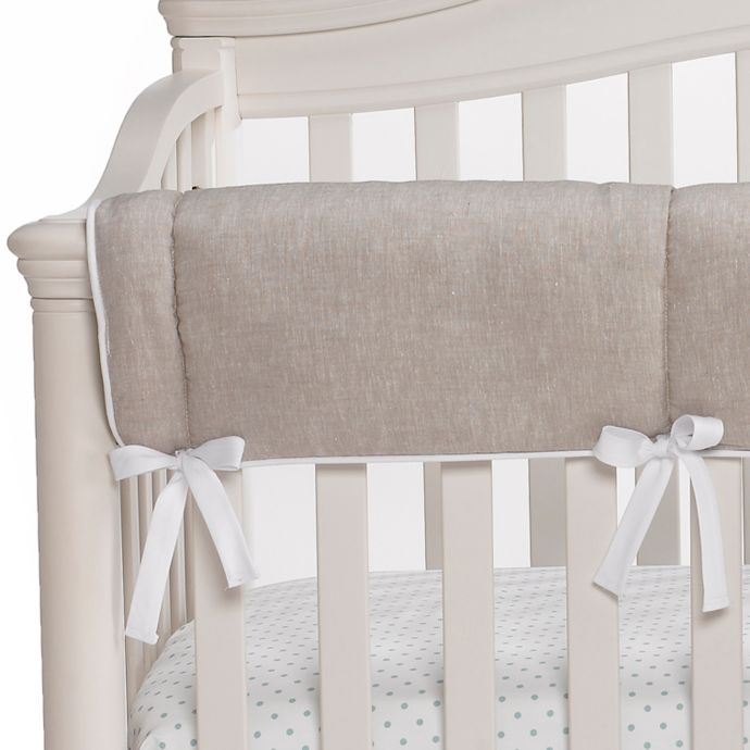 Liz And Roo Linen Crib Rail Guard In Flax Bed Bath Beyond