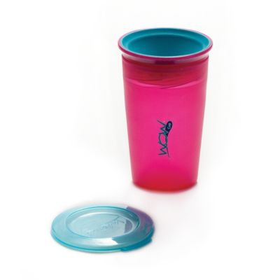 Wow Baby Juicy! Spill-Proof Kid&#39;s Cup in Pink/ Teal