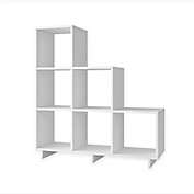 Manhattan Comfort Cascavel Stair Cubby Bookcase in White