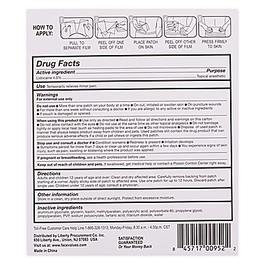 Core Values&trade; Lidocaine Pain Relief Patches. View a larger version of this product image.