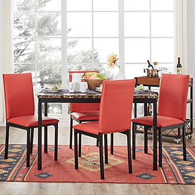 iNSPIRE Q&reg; Colby 5-Piece Faux Marble Dining Set. View a larger version of this product image.
