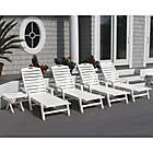 Alternate image 4 for POLYWOOD&reg; Nautical Chaise with Arms in White