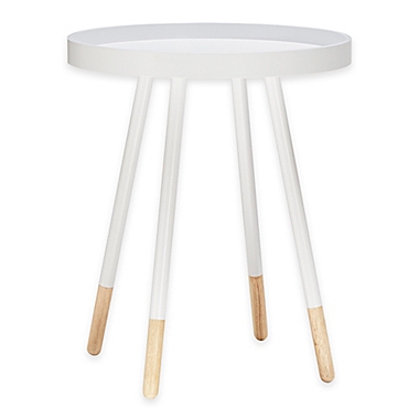 iNSPIRE Q&reg; Darley Mid-Century Tray Top Accent Table in White. View a larger version of this product image.