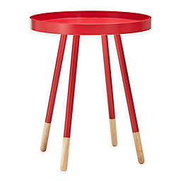 iNSPIRE Q® Darley Mid-Century Tray Top Accent Table in Red