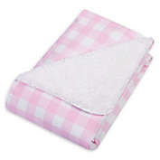 Trend Lab Buffalo Check Baby Blanket in Pink/White