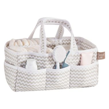 Trend Lab&reg; Ombre Grey Chevron Diaper Caddy. View a larger version of this product image.