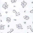 Alternate image 2 for Trend Lab&reg; Safari Chevron Flannel Fitted Crib Sheet in Grey/White