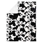 Alternate image 1 for Trend Lab&reg; Cow Print Receiving Blanket in Black/White