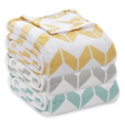 Intelligent Design Chevron Plush Blanket