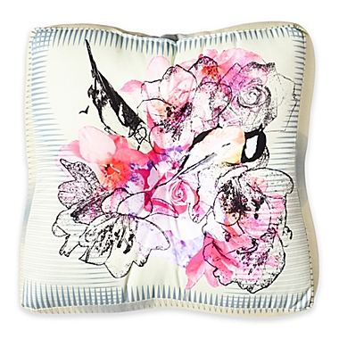 Deny Designs Bel Lefoose Design Birds and Flowers Square Floor Pillow. View a larger version of this product image.