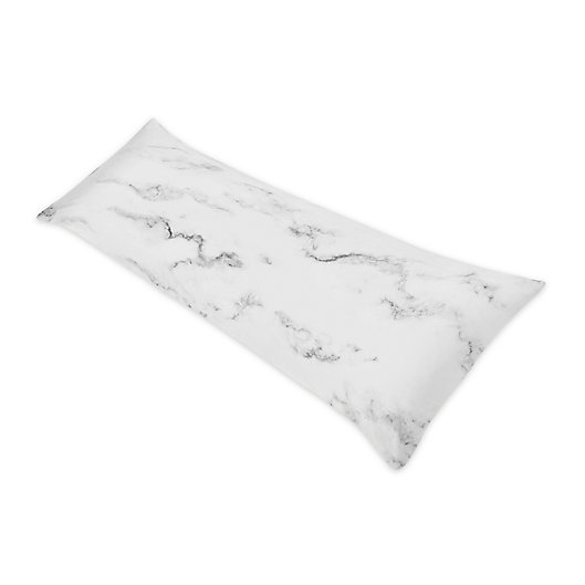 Alternate image 1 for Sweet Jojo Designs Marble Body Pillowcase in Black/White