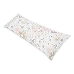 Sweet Jojo Designs Celestial Body Pillow Case in Pink/Gold