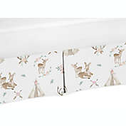 Sweet Jojo Designs&reg; Deer Floral Bed Skirt in Blush Pink/Mint