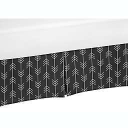 Sweet Jojo Designs® Arrow Chevron Queen Bed Skirt in Black/White