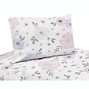 Sweet Jojo Designs&reg; Watercolor Floral Queen Sheet Set in Lavender/Grey