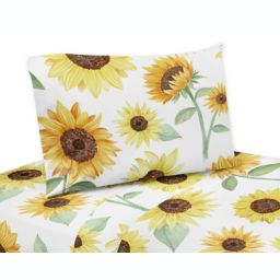 Sweet Jojo Designs® Watercolor Sunflower Sheet Set