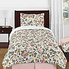 Alternate image 0 for Sweet Jojo Designs Vintage Floral 4-Piece Twin Comforter Set in Pink/Green